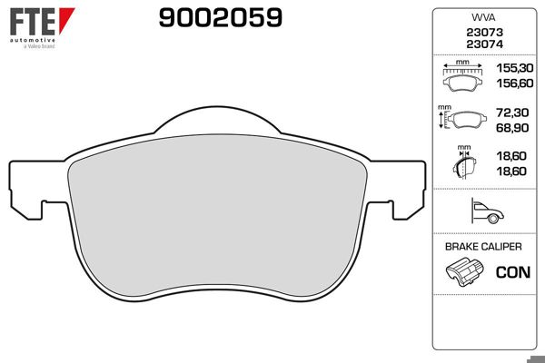 FTE 9002059 | Ön Fren Balatası Volvo S60 01-S80 98 06 V70 I II 97-Xc70 00 -