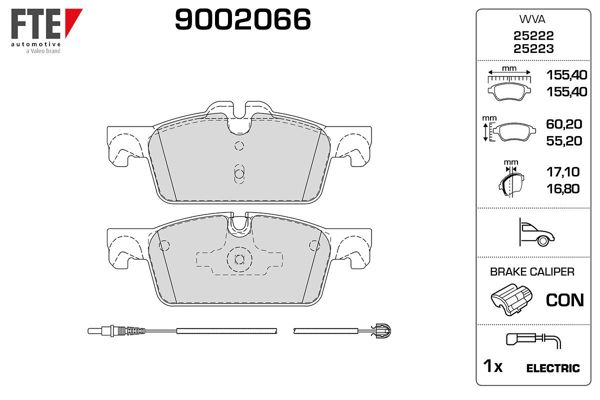 FTE 9002066 | Ön Fren Balatası P508 P508 Sw 1.6 VTI,1.6 Thp,1.6 HDI,2.0 HDI,2,2 HDI 11 / 10 -