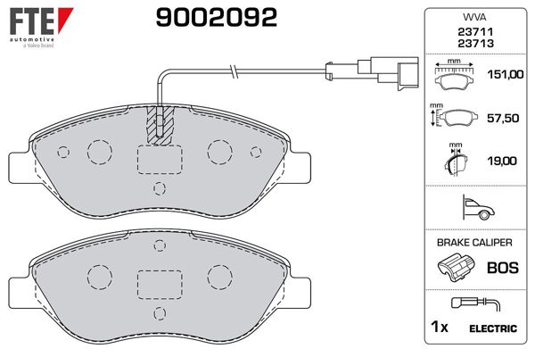 FTE 9002092 | Disk Fren Balatası (Ön) Alfa Romeo Mi.To 1.3 Jtdm Çeşitleri | 1 Adet