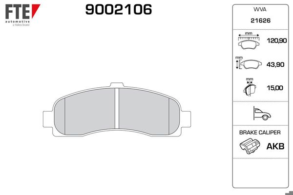 FTE 9002106 | Ön Fren Balatası Micra K11 92 > 02