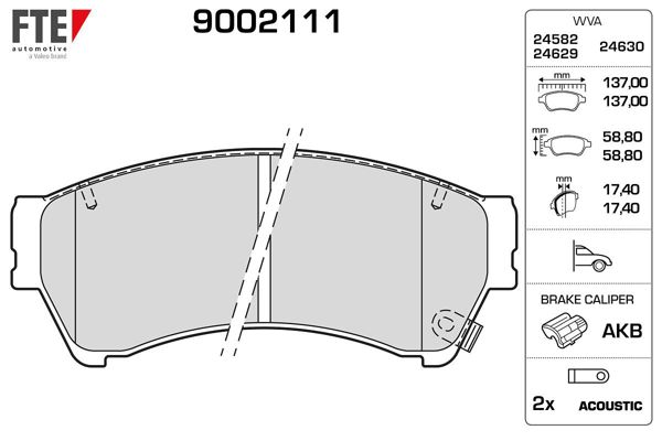 FTE 9002111 | Ön Fren Balatası Mazda 6 07->