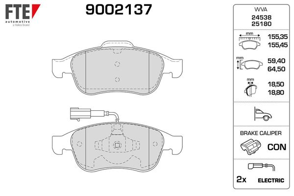 FTE 9002137 | Ön Fren Balatası Alfa Romeo Giulietta 1.4 Tb 10=-1.6 Jtdm 105 10= -