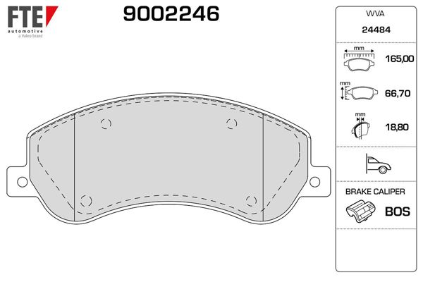 FTE 9002246 | Fren Balatası Ön Fvr1928 / Gdb1724
