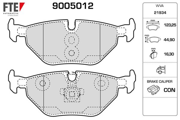 FTE 9005012 | Arka Fren Balatası BMW E46 E36 E85 ABS Li