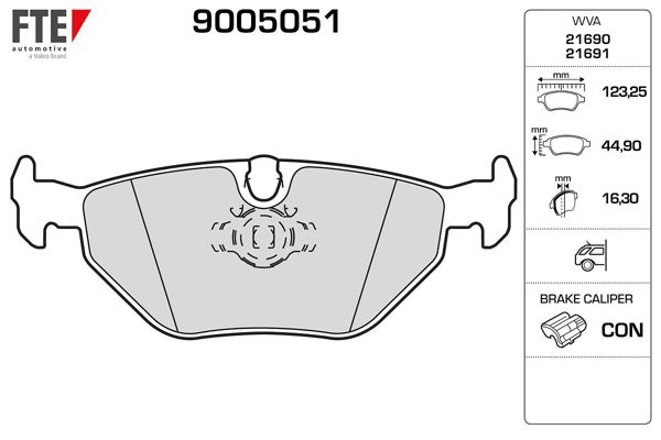 FTE 9005051 | Fren Balatası Arka BMW E39