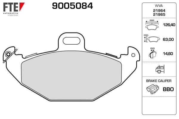 FTE 9005084 | Arka Fren Balatası Laguna 95-01 2.0 16V 2.2 Dtı 3.0