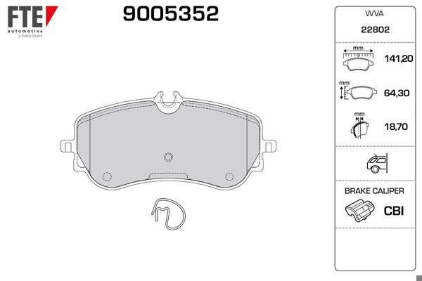 FTE 9005352 | Fren Balatası Arka Fvr5068