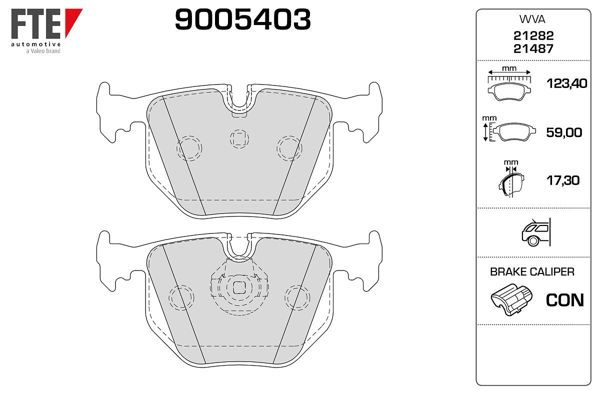 FTE 9005403 | Fren Balatası Arka Range Rover 02-09 / BMW E53 E83 E46