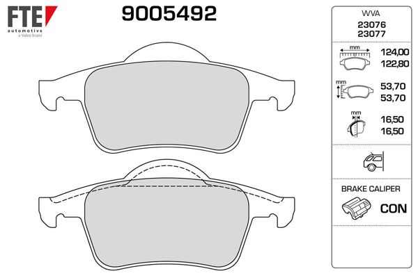 FTE 9005492 | Arka Fren Balatası S60 00-10 S70 97-00 S80 98-V70 97-07 Xc70 00 -