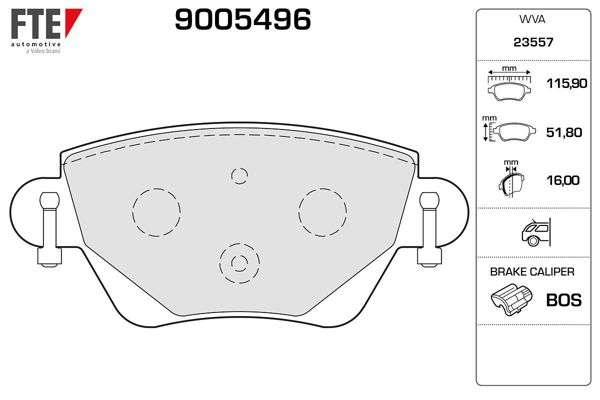 FTE 9005496 | Arka Fren Balatası Mondeo III 00-04 Jaguar X Type S Type Xj Type 03-09