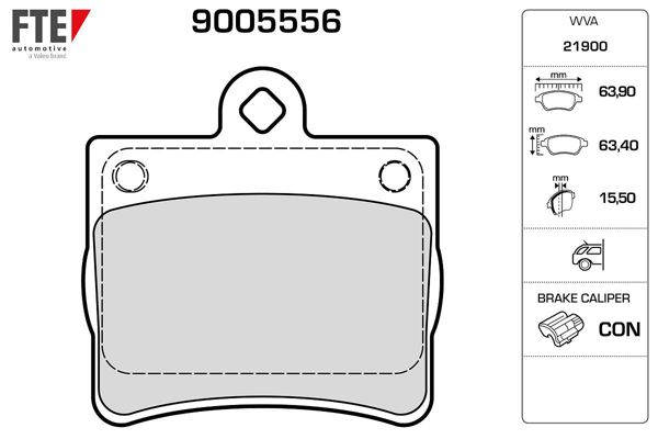 FTE 9005556 | Fren Balatası Arka C-Class W202 94-00