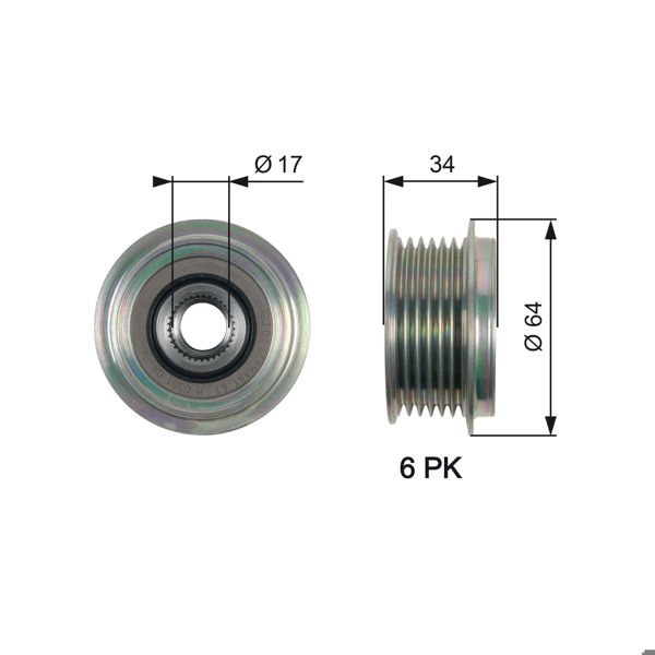 GATES OAP7167 | Alternatör Kasnağı