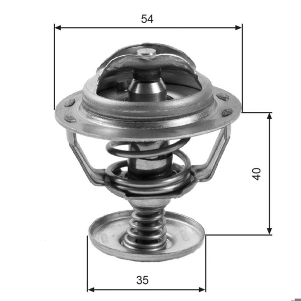 GATES TH06082G1 | Termostat 82 °C
