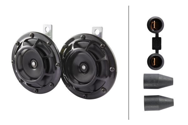 HELLA 3AG003399-081 | Korna,12V,Elektrikli,375Hz,500Hz,Ozel Donanımlı Araclarıcın,110Db,Yuksek Ses,Dusuk Ses,Unıversal