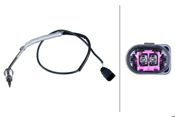 HELLA 6PT014494-261 | Egzoz Sıcaklık Sensörü Golf5 / Jetta / Caddy / Passat / A3 Bjb / Bls / Bkc / Bxe 1.9 TDI 04 > 13