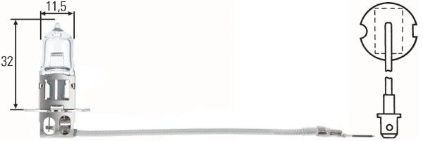 HELLA 8GH002090-153 | H3 Ampül 12V 100W Halojen Ünıversal