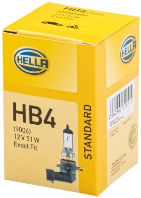 HELLA 8GH005636-121 | Ampül Hb4 (Sis Farı-Ana Far-Uzun Far) 12V 51W P22d Universal Cv