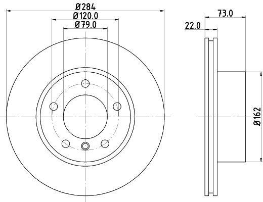 HELLA PAGID 8DD355118-031 | Ön Fren Diski. E87-F20-F22. | 1 Adet