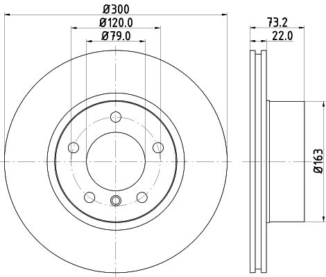 HELLA PAGID 8DD355118-041 | Ön Fren Diski. F20-F21-F30-F36. | 1 Adet