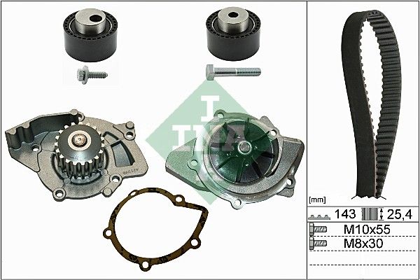 INA 530036830 | Triger Set + Su Pompası (Devirdaim) Boxer II Jumper II Dw12uted (2,2Hdı 8V) / (03 06) C5 II P407 P508