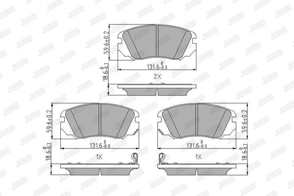 JURID 573269J | Fren Balatası Opel Insignia A 16 Jant Ön