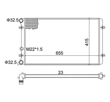 MAGNETI MARELLI 359000300220 | Radyatör 98 > Golf.4-Bora-Octavia +-Ac