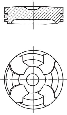 MAHLE 0023000 | Piston. M604-605-606. 87.00 mm. 26 Pim.