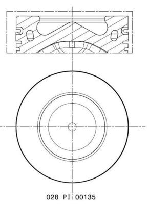 MAHLE 028 PI 00135 000 | Piston Segman Std (83 mm) Q7 / Touareg / A6 / Crca / Cduc / Cduc / Cgjc 3.0 TDI