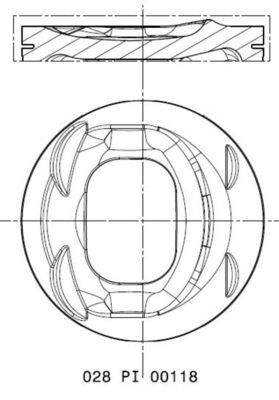 MAHLE 028PI00118002 | Piston+Segman (77,01mm 0,50) Golf V/VI Superb Yeti A1 A3 Altea Leon Octavia Rapid | 4 Adet