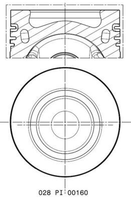 MAHLE 028PI00160002 | Piston 81,50 mm (0,50) Passat / Arteon / Dfga / Czha / Dcya / Dejb 2.0 TDI