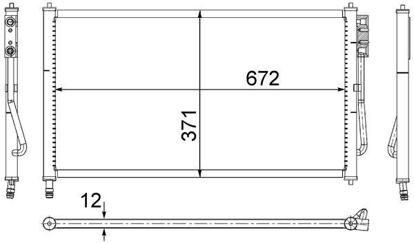 MAHLE AC218000S | / Klima Radyatörü (Ford: Focus 1.6 Ztec Benzinli 98-04) 8Fc351037-474