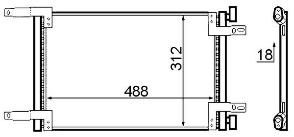 MAHLE AC516000S | / Klima Radyatörü (Fiat:Doblo 1.6 1.9D 16V 01 -) 8Fc351305-421