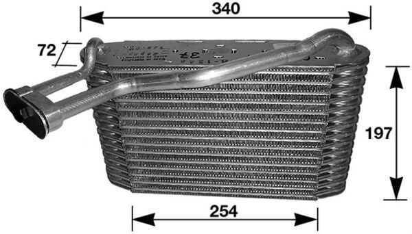 MAHLE AE34000S | / Evaparator (Audi: A4 Aga-Alf-Aah-Afb-Ack-Apr) 8Fv351210-201