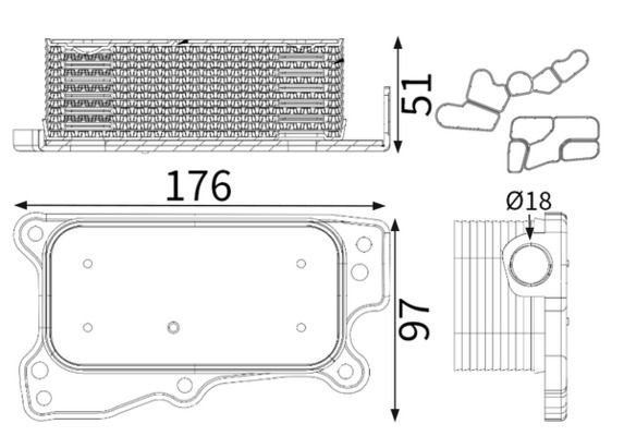 MAHLE CLC13001S | Yağ Soğutucusu 272 (Clc13001s)