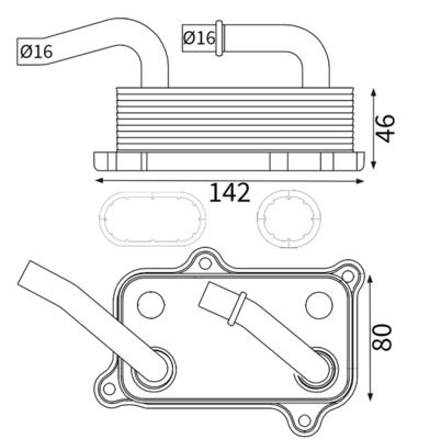 MAHLE CLC24000S | Yağ Soğutucusu 112 / 113 163 / 220 (Clc24000s)