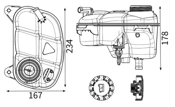 MAHLE CRT298000S | Rad. Su Deposu W447 M654
