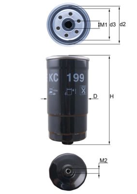 MAHLE KC199 | Yakıt Filtresi Mazot Filtresi 319223E200-1457434510
