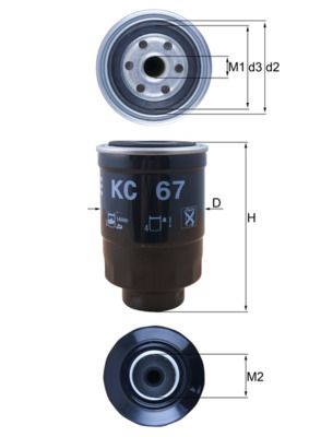 MAHLE KC67 | Filtre Mazot (Nissan D22 97 / Terrano 2.7)