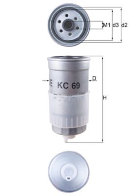 MAHLE KC69 | Mazot Filtresi Passat TDI 1.9