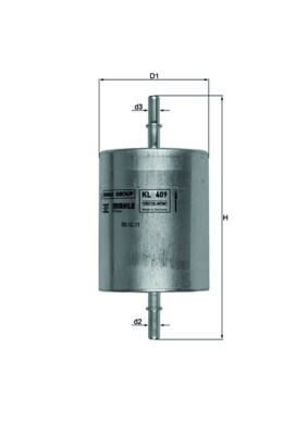 MAHLE KL409 | Yakıt Filtresi