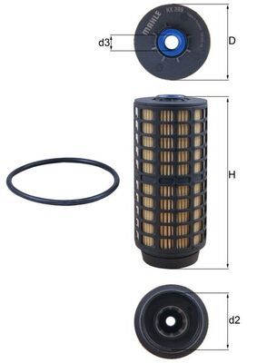 MAHLE KX399D | Yakıt Filtresi Mazot Filtresi