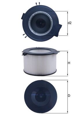 MAHLE LA65 | Polen Filtresi Transporter T4 1,9D / 2,4D / 2.5 TDI 90 > 03