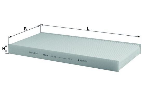 MAHLE LA78 | Polen Filtresi (Tam T16n619 Fcs) Karbonsuz