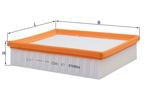 MAHLE LX1652 | Hava Filtresi 05-12 A-Seri (W169) B-Seri (W245)