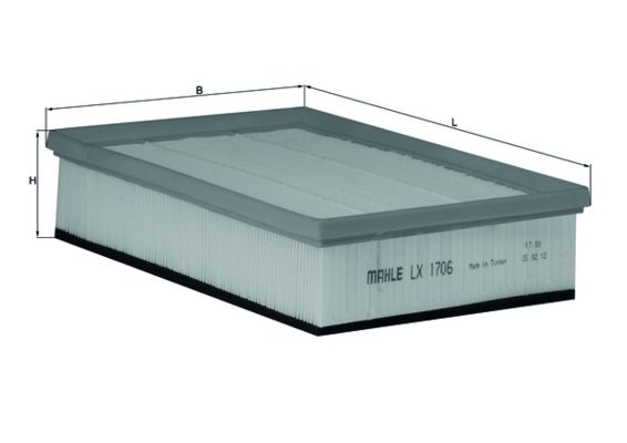 MAHLE LX1706 | Hava Filtresi 07-Transit 2.4 TDCI V347