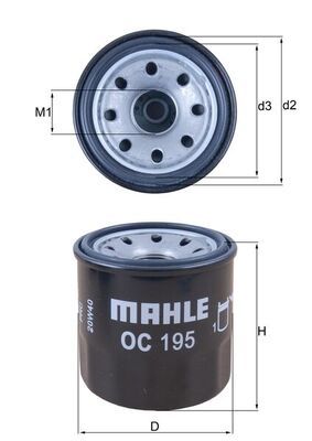MAHLE OC195 | Yağ Filtresi Clio III Megane III Laguna III Scenic III Fluence / Atos / Picanto Prıde Sephıa Shuma /