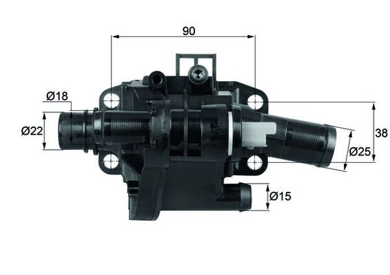 MAHLE TH4183 | Termostat 83°C 04-206-207-307-407-C3-C4-C5-Prt-Brl 1.6Hdi