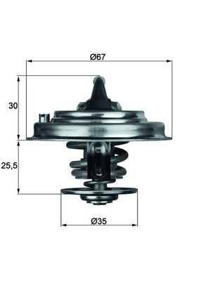 MAHLE TX3071D | Termostat-87C (VW Passat 97-05 Audi A4 95-08 A6 95-05 Skoda Superb 02-08) Ack
