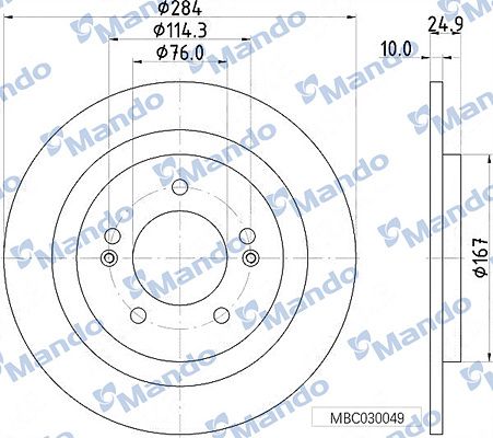 MANDO MBC030049 | Disk Arka (Ad) 12 > i30-Ceed | 2 Adet