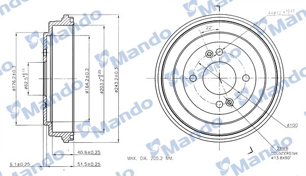 MANDO MBD050026 | Hyundai Accent Era Getz Kia Rio Arka Fren Kampanası